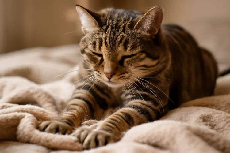 Le pétrissage : pourquoi mon chat fait-il ça ?